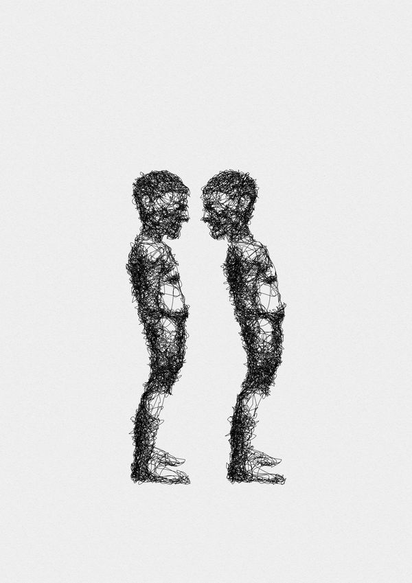 Pen and ink drawing from the collection Différance Drawings.