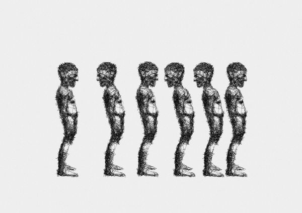 Pen and ink drawing from the collection Différance Drawings.