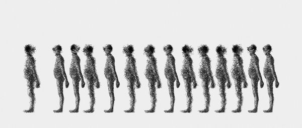 Pen and ink drawing from the collection Différance Drawings.