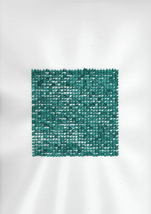 A sticky abstraction in green.