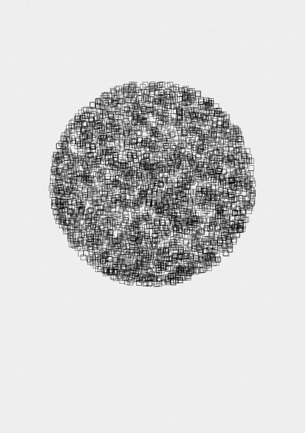 Pen and ink drawing from the collection Différance Drawings.