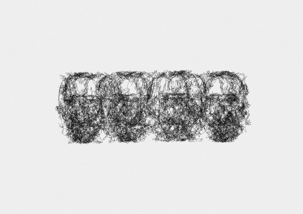 Pen and ink drawing from the collection Différance Drawings.