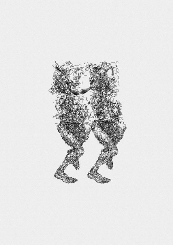 Pen and ink drawing from the collection Différance Drawings.