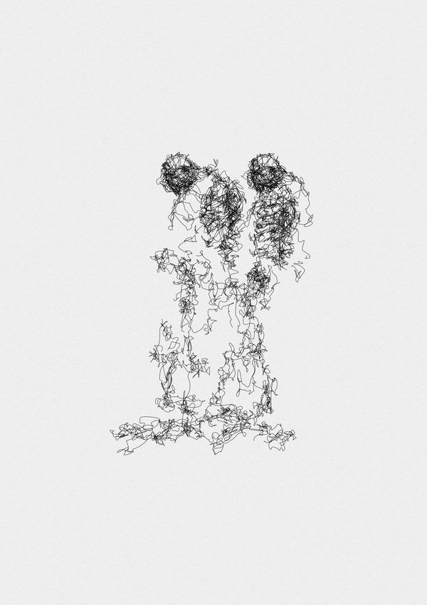 Pen and ink drawing from the collection Différance Drawings.