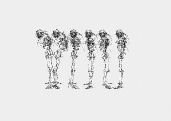 Pen and ink drawing from the collection Différance Drawings.