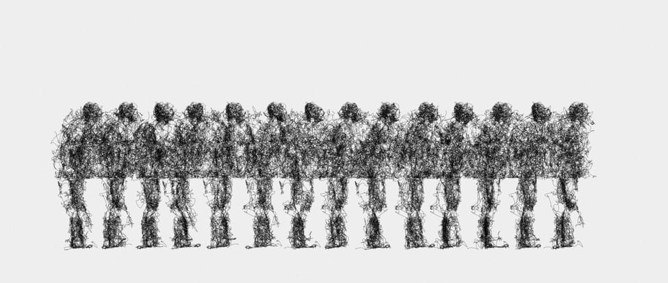 Family Portraits, IDZJ23. Black pigment ink on 210gsm cartridge paper.