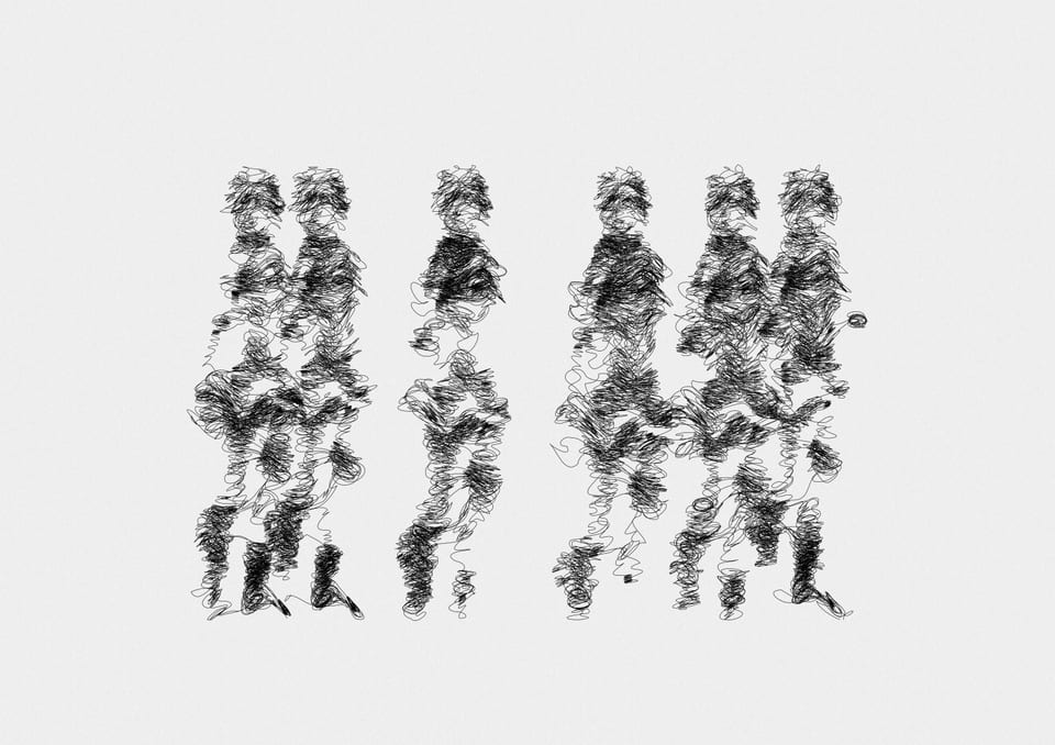 Family Portraits, 2VA00P. Black pigment ink on 210gsm cartridge paper