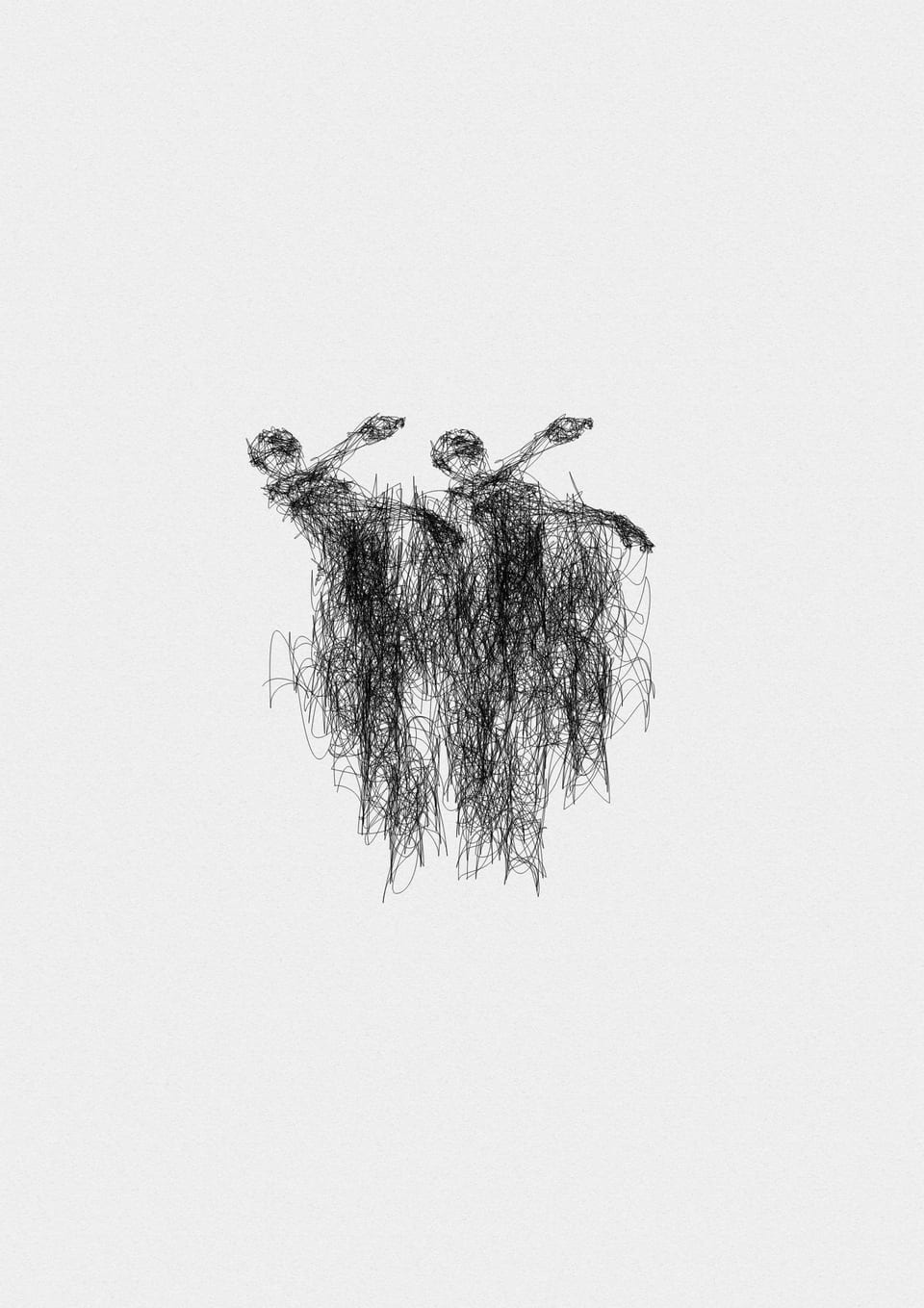 Family Portraits, IROM53. Black pigment ink on 210gsm cartridge paper.
