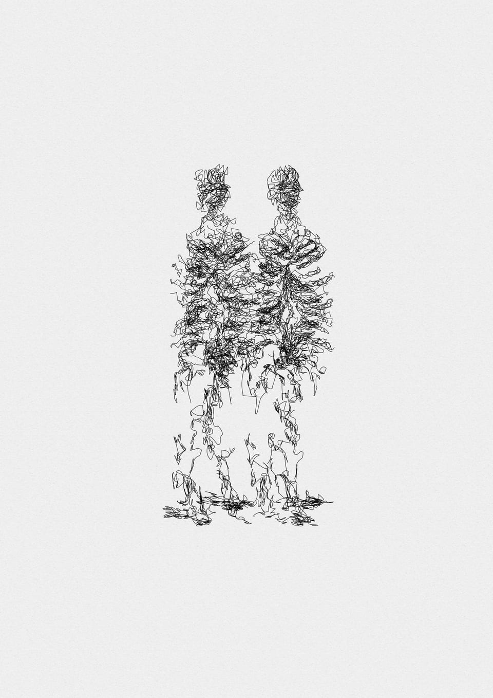 Family Portraits, 6YLWLK. Black pigment ink on 210gsm cartridge paper.