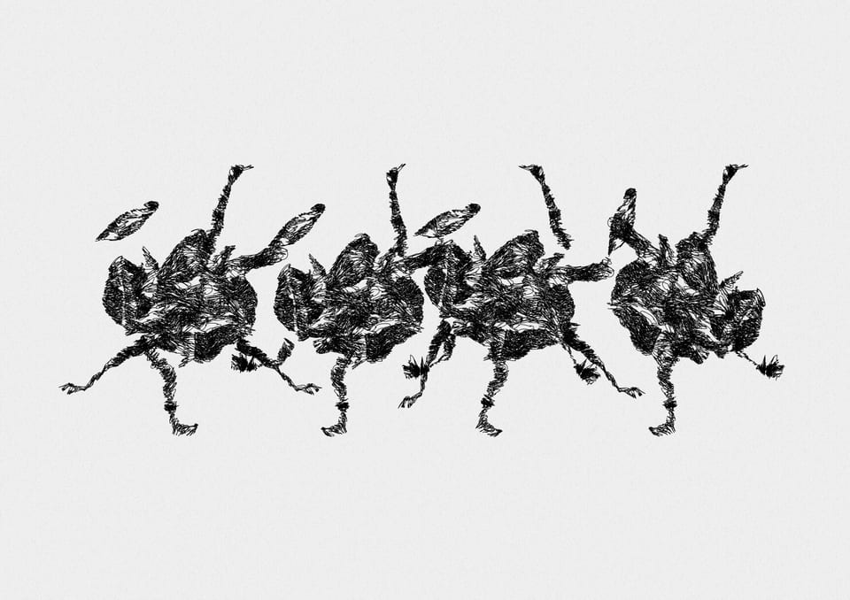 Family Portraits, N9606D. Black pigment ink on 210gsm cartridge paper.