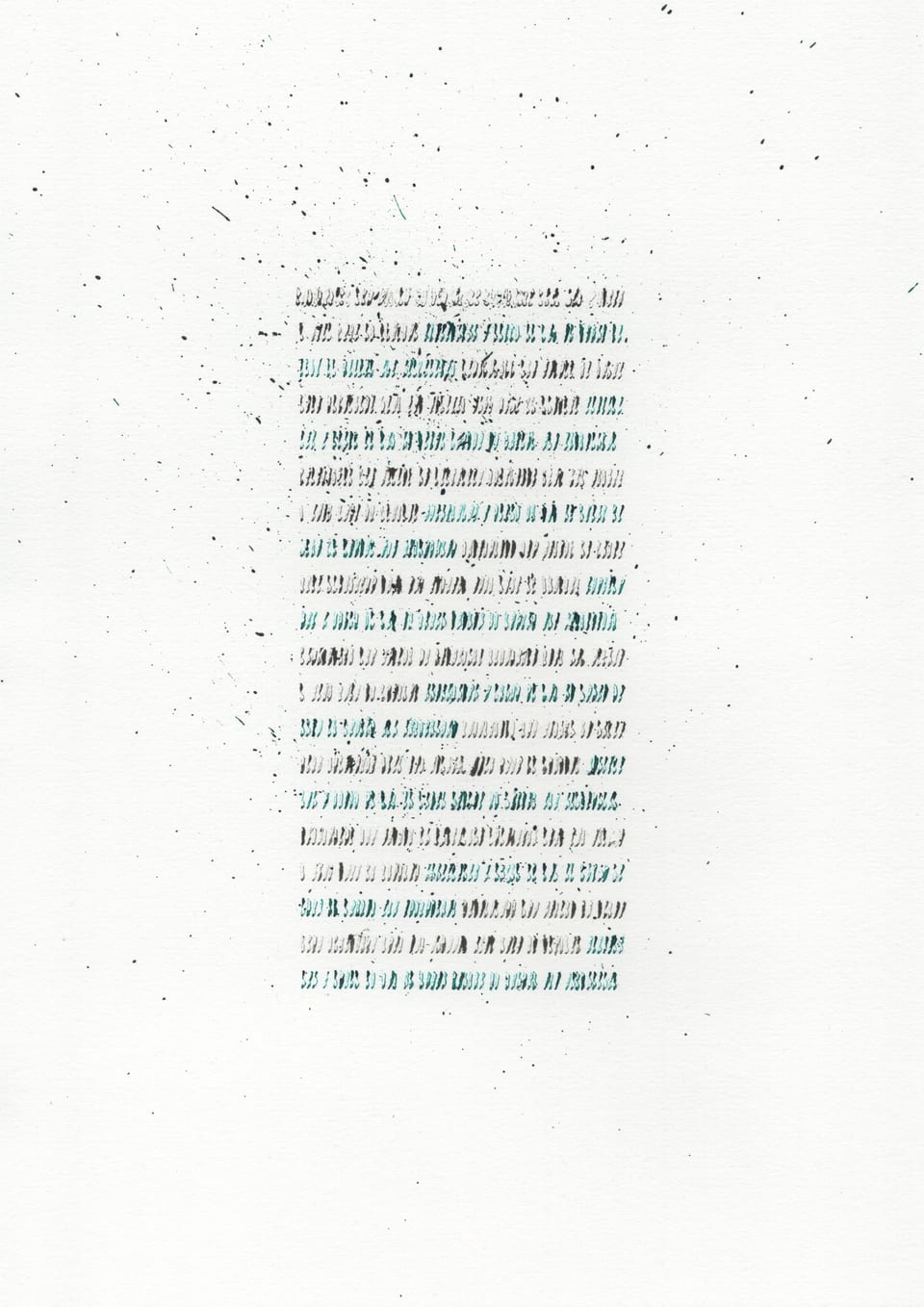 Poems, VFM1I. Pigment ink and India ink on 210gsm cartridge paper